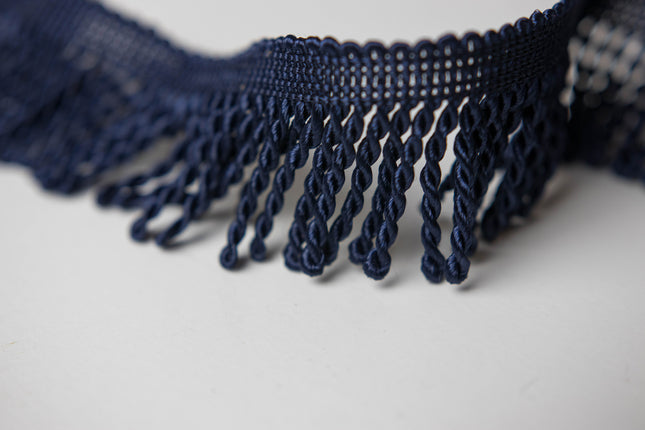 1.5" Navy Blue Bullion Fringe