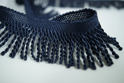 2.5" Navy Blue Bullion Fringe