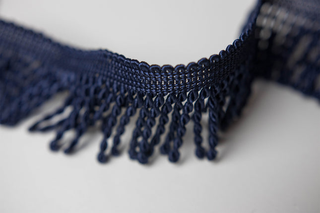 2.5" Navy Blue Bullion Fringe